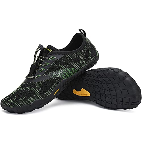 SAGUARO Zapatillas Minimalistas Hombre Mujer Zapatillas de Trail Respirables Zapatillas de Barefoot Ligera Escarpines de Agua Zapatos Running Stil: B Verde Gr.43