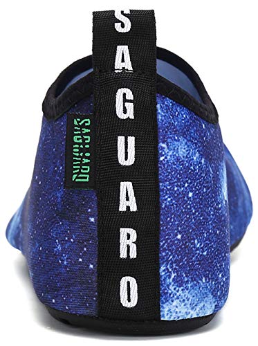 SAGUARO Zapatos de Agua Hombre Mujer Zapatos de Piel descalza para Surf Swim Beach Playa Yoga,Lunar-Azul,42/43