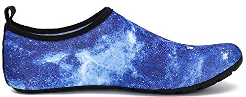 SAGUARO Zapatos de Agua Hombre Mujer Zapatos de Piel descalza para Surf Swim Beach Playa Yoga,Lunar-Azul,42/43