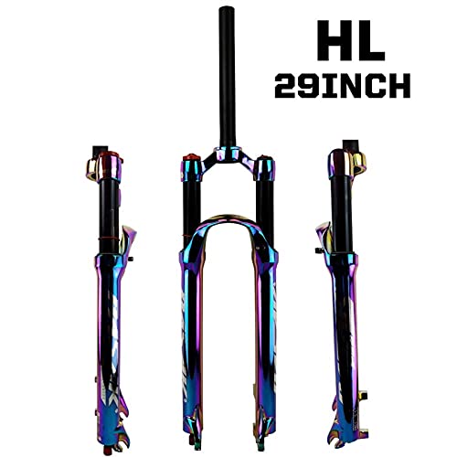 SAHFV Bicicleta de montaña 32rl100mm Fork para una aleación de Aluminio de platillo de Color de Bicicleta MTB Supensión de bifurcación de Bicicleta Air 26/27.5 / 29er Pulgada (Color : 29er HL)