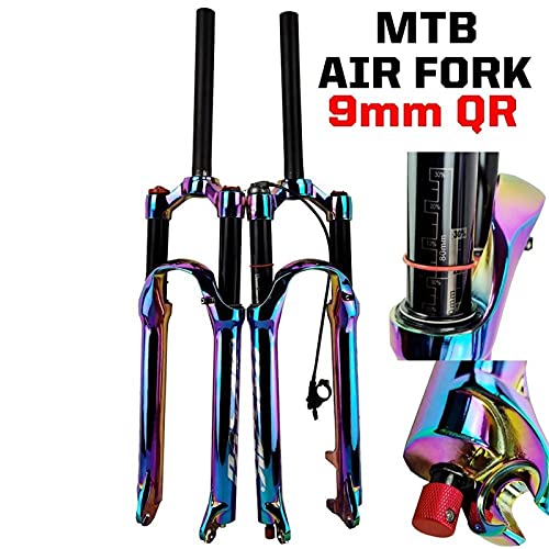 SAHFV Bicicleta de montaña 32rl100mm Fork para una aleación de Aluminio de platillo de Color de Bicicleta MTB Supensión de bifurcación de Bicicleta Air 26/27.5 / 29er Pulgada (Color : 29er HL)