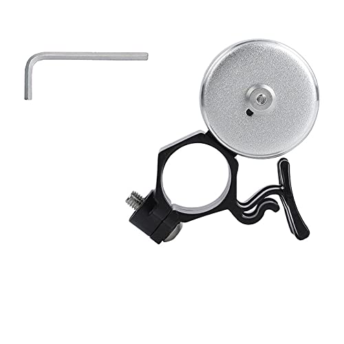 SAHWIN® Timbre Bicicleta, Timbre De Bicicleta Aleación De Aluminio, Timbre Bici 90-100 Db con Sonido Alto Y Nítido, Accesorio Bicicleta para MTB, Bicis Eléctricas, Bicicleta Carretera,Plata