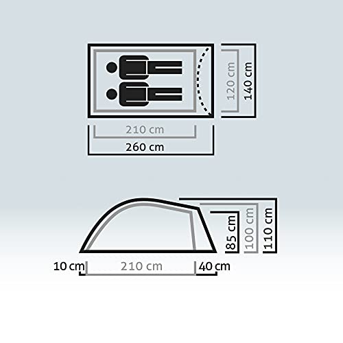Salewa Litetrek II Tienda de Doble Pared para 2 Personas, Gris Claro/Cactus, Talla Única