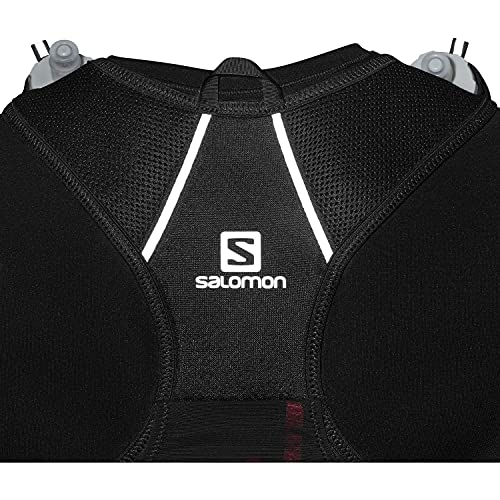 Salomon Agile 2 Set Mochila de Running Ligera 2L, 2 Botellas SoftFlask 500 ml Incluidas, LC1305900, Unisex Adulto, Negro (Black), Talla única