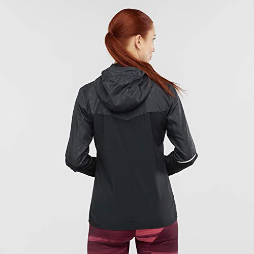 SALOMON Agile FZ Hoodie W Chaqueta Cortavientos, Negro, Talla XS para Mujer