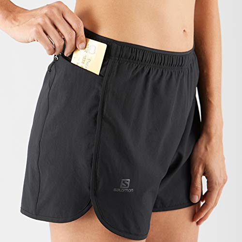 Salomon Agile Short - Corto ágil Mujer, Negro, M