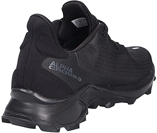 Salomon Alphacross 3 Gore-Tex (impermeable) Hombre Zapatos de trail running, Negro (Black/Black/Black), 45 ⅓ EU