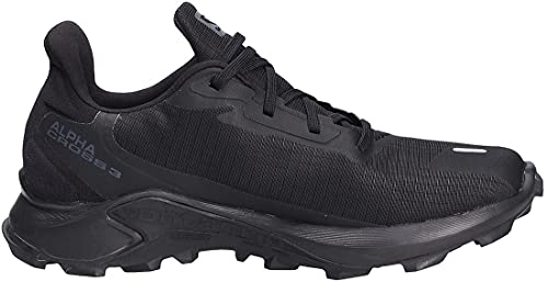 Salomon Alphacross 3 Gore-Tex (impermeable) Hombre Zapatos de trail running, Negro (Black/Black/Black), 45 ⅓ EU