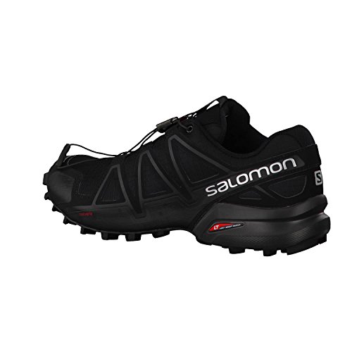 Salomon Speedcross 4 Hombre Zapatos de trail running, Negro (Black/Black/Black Metallic), 41 ⅓ EU