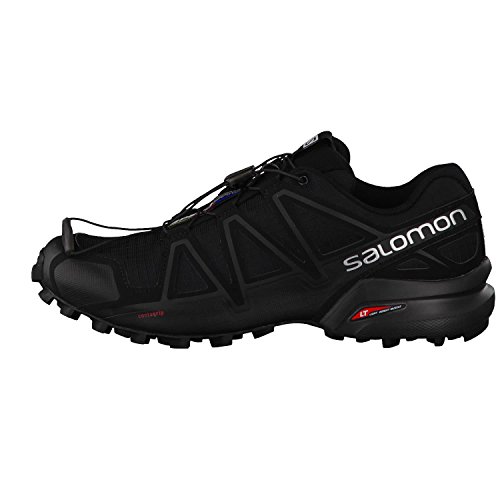 Salomon Speedcross 4 Hombre Zapatos de trail running, Negro (Black/Black/Black Metallic), 42 EU