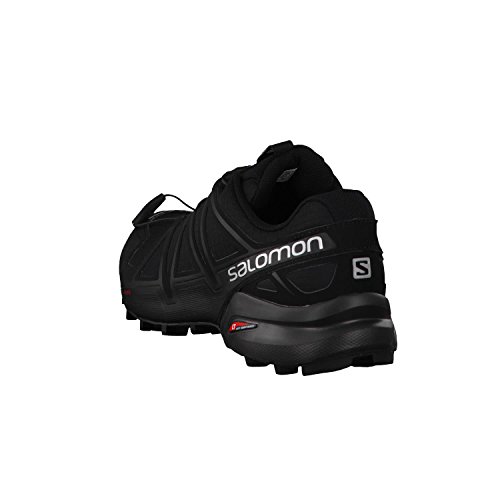 Salomon Speedcross 4 Hombre Zapatos de trail running, Negro (Black/Black/Black Metallic), 44 EU