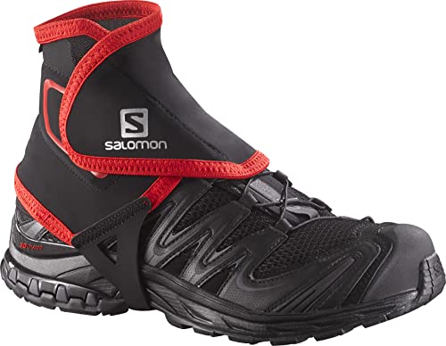 Salomon Trail Gaiters High - Polainas bajas para senderismo y carrera, Protección para los tobillos Unisex adulto, Negro (Black), M