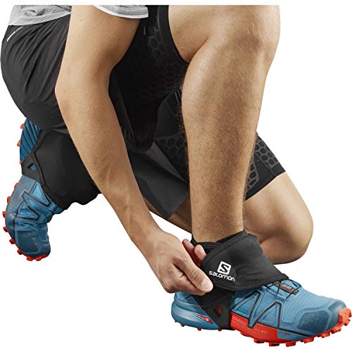 Salomon Trail Gaiters Polainas Bajas Unisexo Trail Running Senderismo, Negro (Black), M