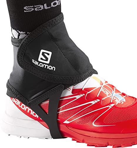 Salomon Trail Gaiters Polainas Bajas Unisexo Trail Running Senderismo, Negro (Black), S