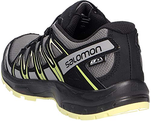 Salomon XA Pro 3D Climasalomon Waterproof (impermeable) Junior unisex-niños Zapatos de trail running, Gris (Gargoyle/Black/Charlock), 35 EU