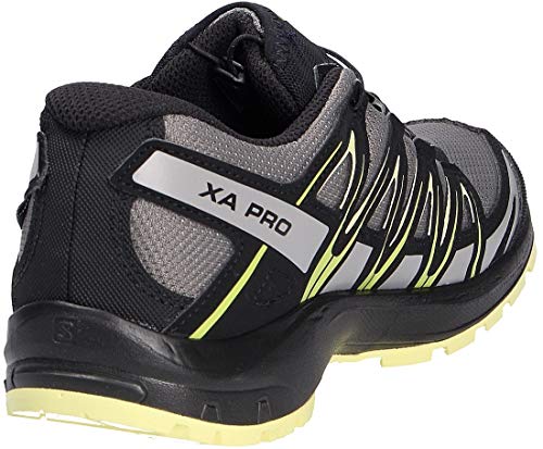 Salomon XA Pro 3D Climasalomon Waterproof (impermeable) Junior unisex-niños Zapatos de trail running, Gris (Gargoyle/Black/Charlock), 35 EU
