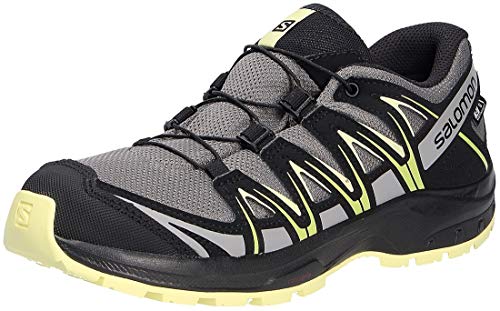 Salomon XA Pro 3D Climasalomon Waterproof (impermeable) Junior unisex-niños Zapatos de trail running, Gris (Gargoyle/Black/Charlock), 35 EU