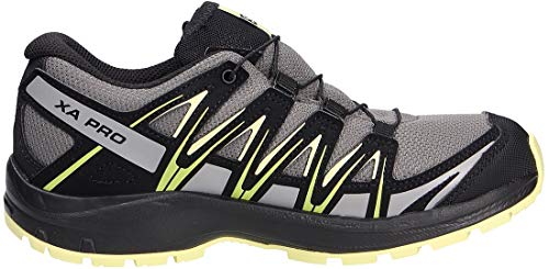 Salomon XA Pro 3D Climasalomon Waterproof (impermeable) Junior unisex-niños Zapatos de trail running, Gris (Gargoyle/Black/Charlock), 35 EU