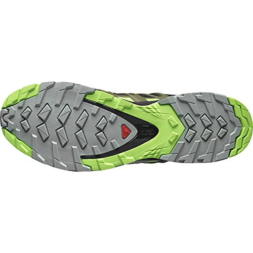 Salomon XA Pro 3D V8 Gore-Tex (impermeable) Hombre Zapatos de trail running, Negro (Black/Green Gecko/Green Milieu), 42 EU