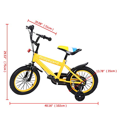Samger Bicicleta de 14 Pulgadas con Pedales para Niño y Niña, Altura Ajustable, para Viajes, Compras, Ocio