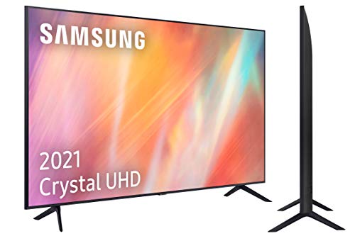 Samsung 4K UHD 2021 55AU7105 - Smart TV de 55" con Resolución Crystal UHD, Procesador Crystal UHD, HDR10+, PurColor, Contrast Enhancer y Alexa Integrada