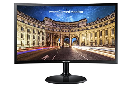 SAMSUNG C24F390 - Monitor Curvo de 24'' (Full HD, 4 ms, 60 Hz, FreeSync, Flicker-Free, LED, VA, 16:9, 3000:1, 1800R, 250 cd/m², HDMI, Base Redonda) Negro, 2020 Model