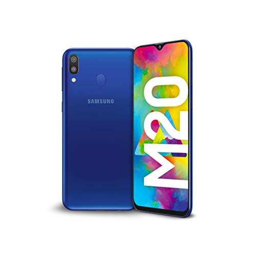 Samsung Galaxy - M20 Smartphone, FHD+ Infinity V Display 6.3, 4 GB RAM, 64 GB ROM, azul