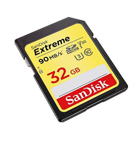 SanDisk Extreme 32GB SDHC Memory Card up to 90MB/s, Class 10, U3, V30