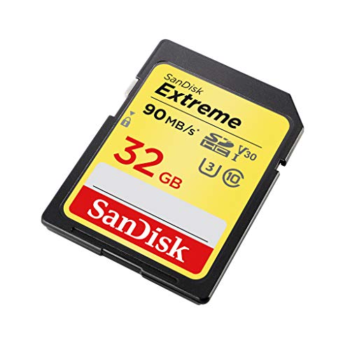 SanDisk Extreme 32GB SDHC Memory Card up to 90MB/s, Class 10, U3, V30