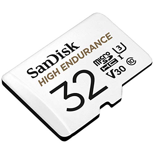 SanDisk High Endurance - Tarjeta microSD para videovigilancia, 32 GB, Blanco