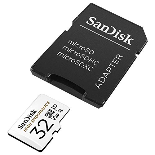 SanDisk High Endurance - Tarjeta microSD para videovigilancia, 32 GB, Blanco