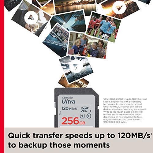 SanDisk Ultra SDHC, Tarjeta de memoria de 32 GB, hasta 120 MB/s, Class 10, UHS-I y V10