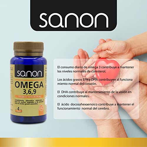 SANON Omega 3,6,9 110 Cápsulas Blandas De 720 Mg, 79g