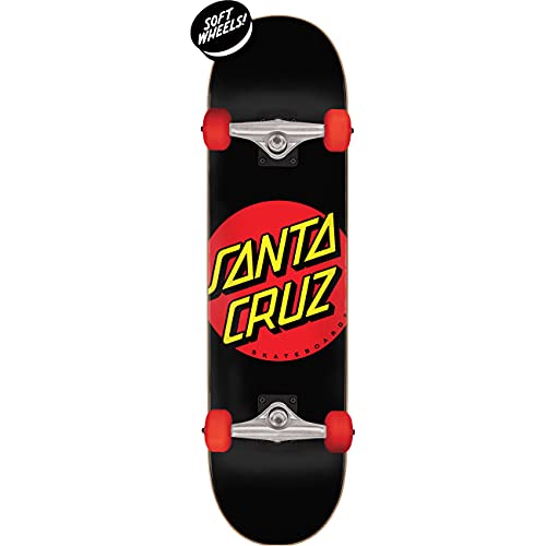 Santa Cruz Classic Dot 7.25" compleet Skateboard Black Red