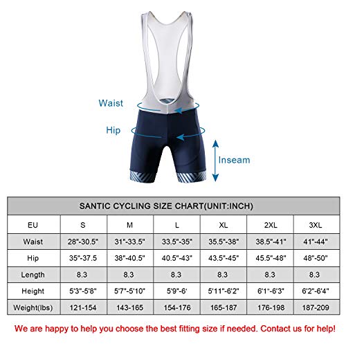 Santic Culote Bicicleta Hombre Culotte Ciclismo Hombre Culote MTB Pantalones Cortos Ciclismo Hombre Azul Marino EU M