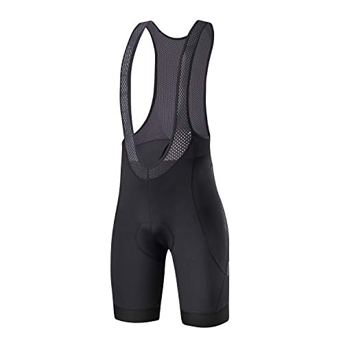 Santic Culote Bicicleta Hombre Culotte Ciclismo Hombre Culote MTB Pantalones Cortos Ciclismo Hombre con Tirante Negro EU L