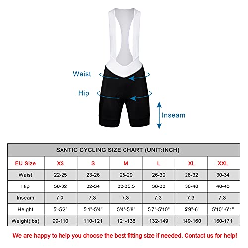 Santic Culote Bicicleta Mujer Acolchado Culotte Ciclismo Mujer Gel Pantalones Cortos Ciclismo Negro EU XS