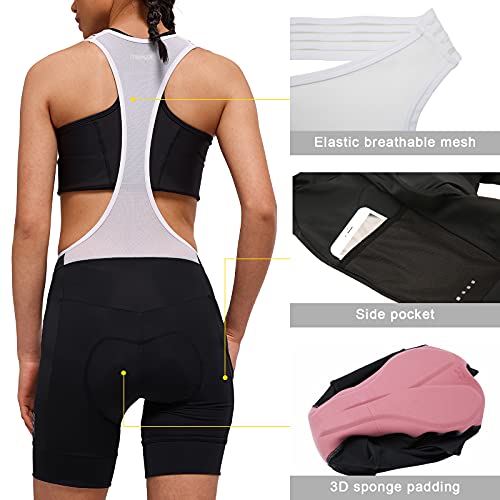 Santic Culote Bicicleta Mujer Acolchado Culotte Ciclismo Mujer Gel Pantalones Cortos Ciclismo Negro EU XS