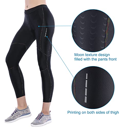 Santic Culote Ciclismo Mujer Culote Bicicleta Pantalones Largos de Ciclismo/Bicicleta/MTB con Badana para Mujeres EU S