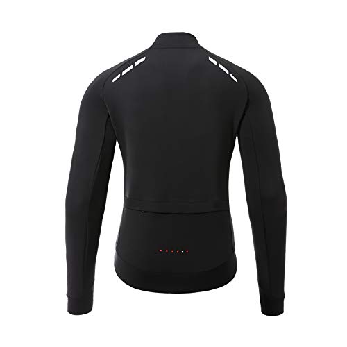 Santic Maillot Ciclismo Hombre Largas Invierno Térmico Maillot Bicicleta Negro EU L