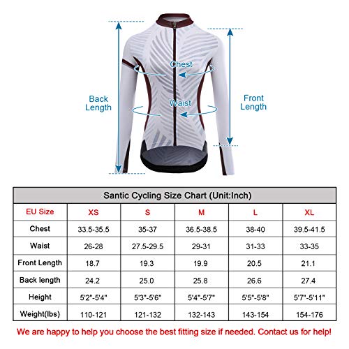 Santic Maillot Ciclismo Mujer Manga Larga Maillot Bicicleta Montaña Camiseta Ciclismo con Bolsillos Rojo EU M