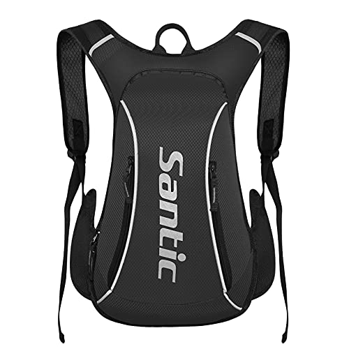 Santic Mochila Ciclismo 15L MTB Montaña Mochila Bicicleta Montaña/Carretera Pequeña Negro