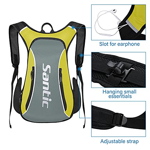 Santic Mochila Ciclismo 15L MTB Montaña Mochila Bicicleta Montaña/Carretera Pequeña Verde