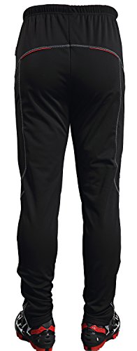 Santic Pantalon Bicicleta Hombre Largo Pantalones Ciclismo MTB Montaña Invierno con Forrados de Lana adentro Térmicos Negro EU XS