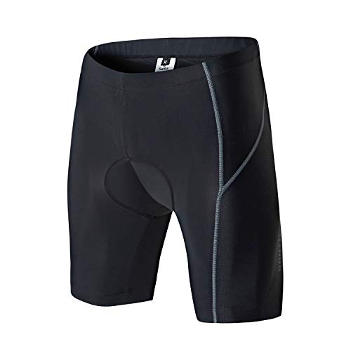 Santic Pantalon Ciclismo Hombre Corto Pantalones Bicicleta Hombre Ciclismo Shorts Montaña/MTB Acolchado con Badana/Almohadilla EU L