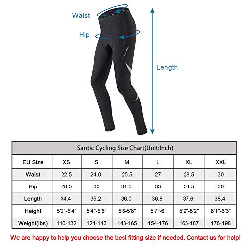 Santic Pantalon Ciclismo Hombre Largo Pantalon Bicicleta Pantalones Ciclista Hombre Largos Pantalon MTB Hombre Negro-argénteo EU M