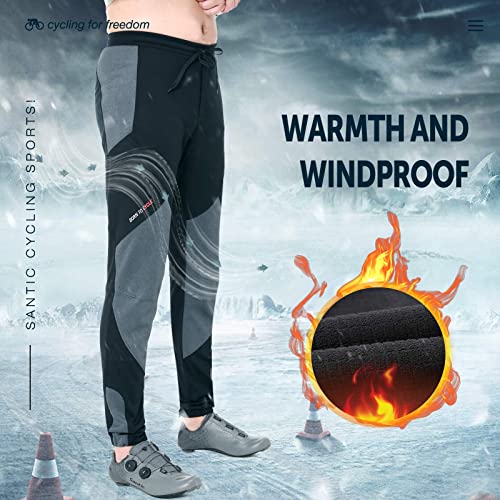 Santic Pantalon Ciclismo Hombre Largos Invierno Térmicos MTB Bicicleta Pantalon