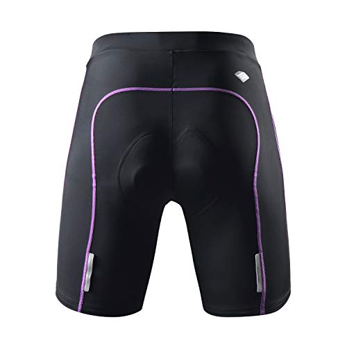 Santic Pantalon Ciclismo Mujer Corto Pantalones Bicicleta Mujer Montaña/MTB para Verano con la Badana/Almohadilla Violado EU M