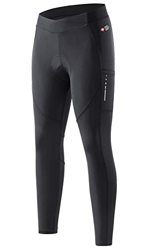 Santic Pantalon Ciclismo Mujer Culotte 3/4 Bicicleta Largo Badana Acolchado Las Medias Transpirables Antideslizante M