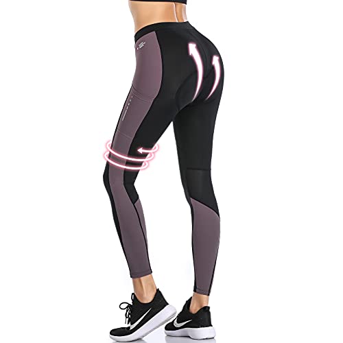 Santic Pantalon Ciclismo Mujer Culotte 3/4 Bicicleta Largo Badana Acolchado Las Medias Transpirables Antideslizante S